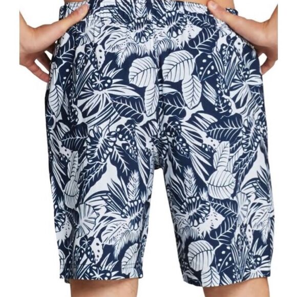 Speedo Mens LARGE Bondi Etched Floral Boardshorts - Navy Print - Picture 9 of 10